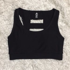 90 Degree XS Black Ladder Back Sports Bra